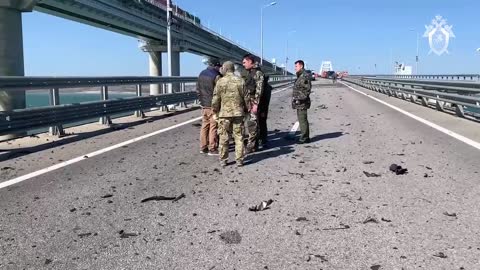 The new and closest video of the explosion spot on Crimean bridge