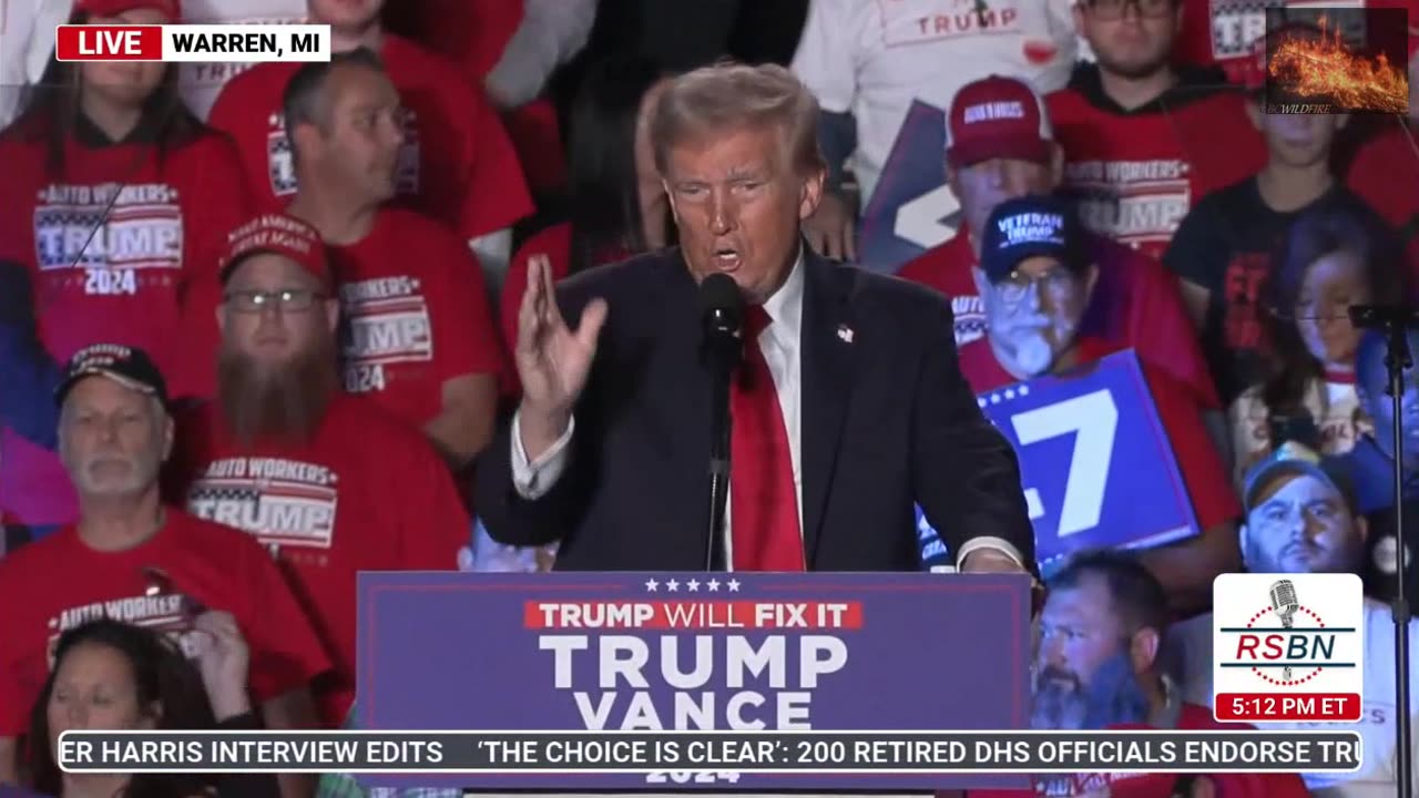 President Trump Rally in Warren MI Nov 1 2024