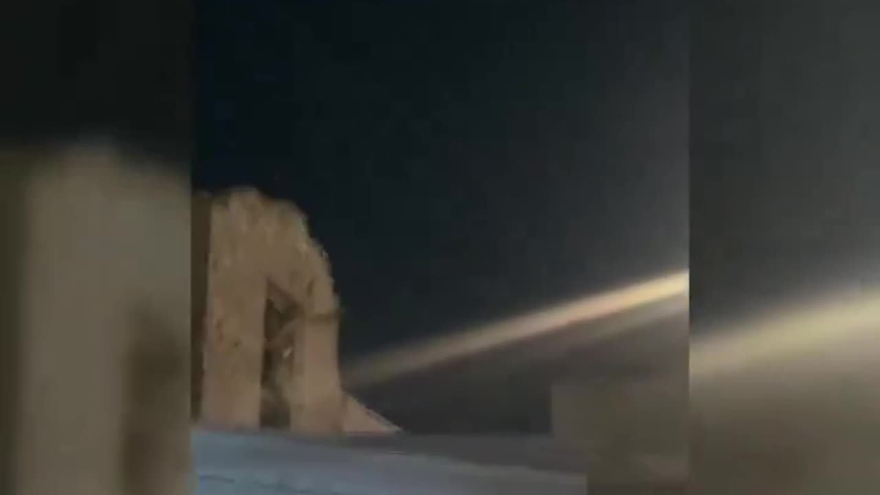 Footage reportedly shows flying missiles fired by the IRGC