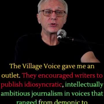 The Village Voice gave me an outlet Robert Christgau #quotes