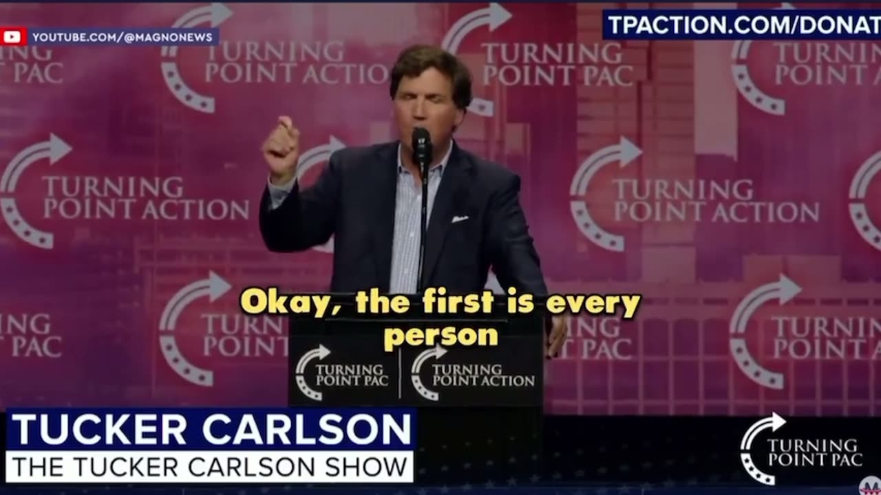 Tucker Carlson Give Passionate Speech at Turning Point USA