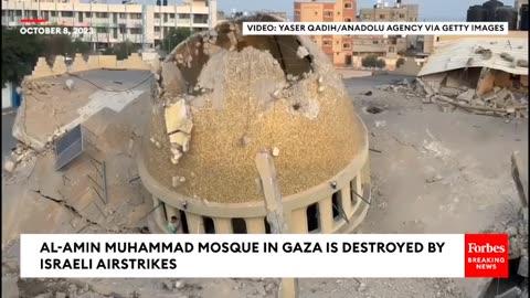 Gaza's Al-Amin Muhammad Mosque Destroyed By Israeli Airstrikes