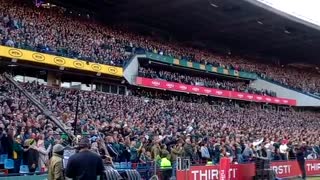 KB Sings the national anthem at Loftus