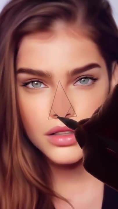 How to draw a realistic nose