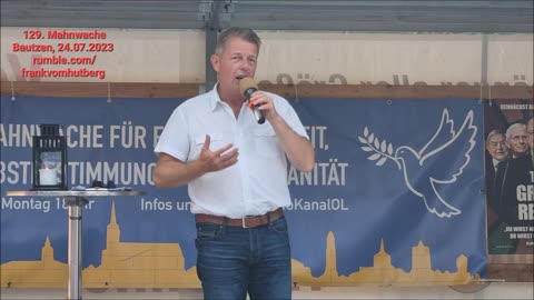 KARSTEN HILSE, MdB, AfD - BAUTZEN, Kornmarkt, 24 07 2023, 129. MAHNWACHE 🕊 - Bürgermikrofon