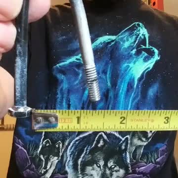 1/4" × 6" grade 5 bolt bend