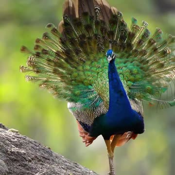 Beautiful Peacock Showing her Feathers