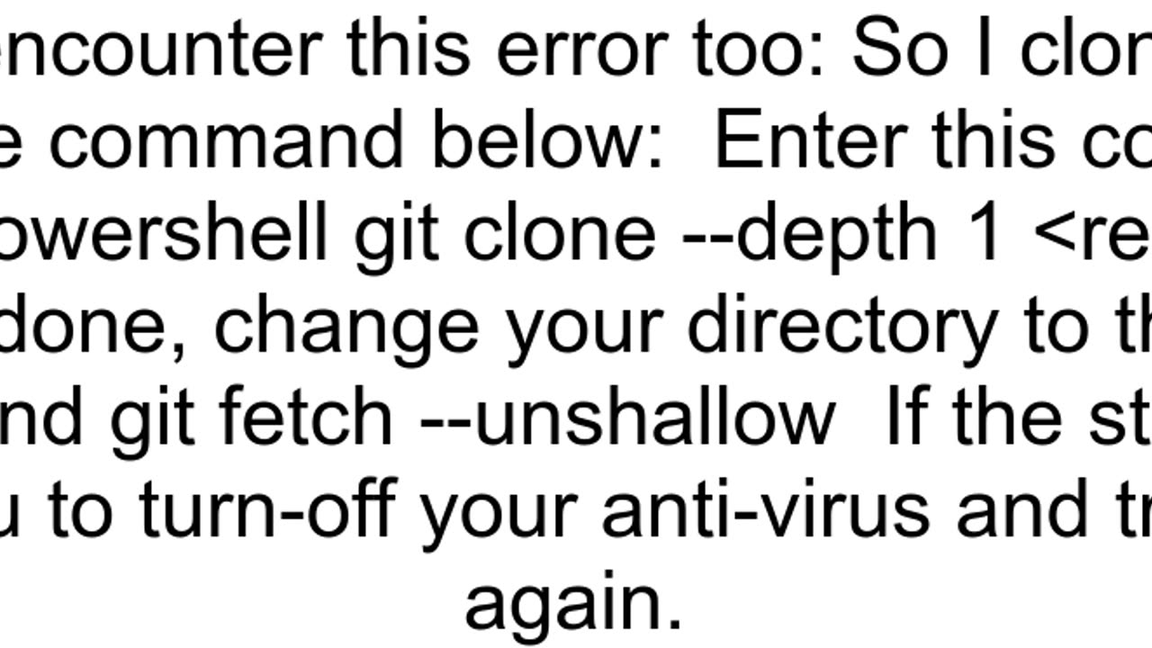 git clone error error RPC failed curl 92 HTTP2 stream 7 was not closed cleanly before end of the un