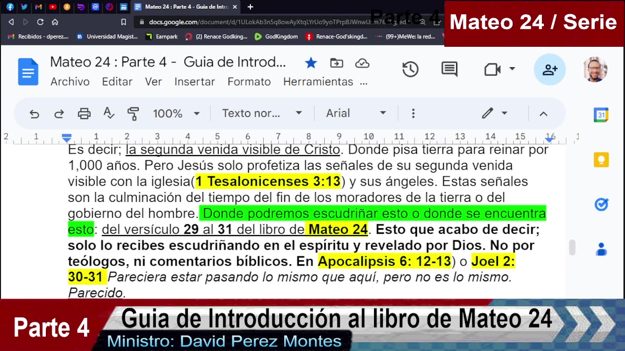 Mateo 24; Parte 4 - Guia de introduccion al libro de Mateo 24