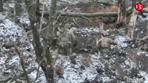 "Follow drone" - Moment of surrender of another Russian soldier to Ukrainian drone