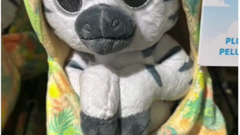 Walt Disney World Animal Kingdom Baby Zebra in a Hoodie Pouch Blanket Plush Doll #shorts