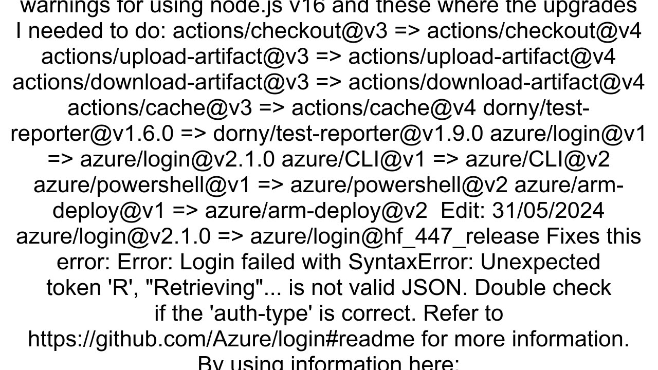 Github Actions Nodejs 16 actions are deprecated warning