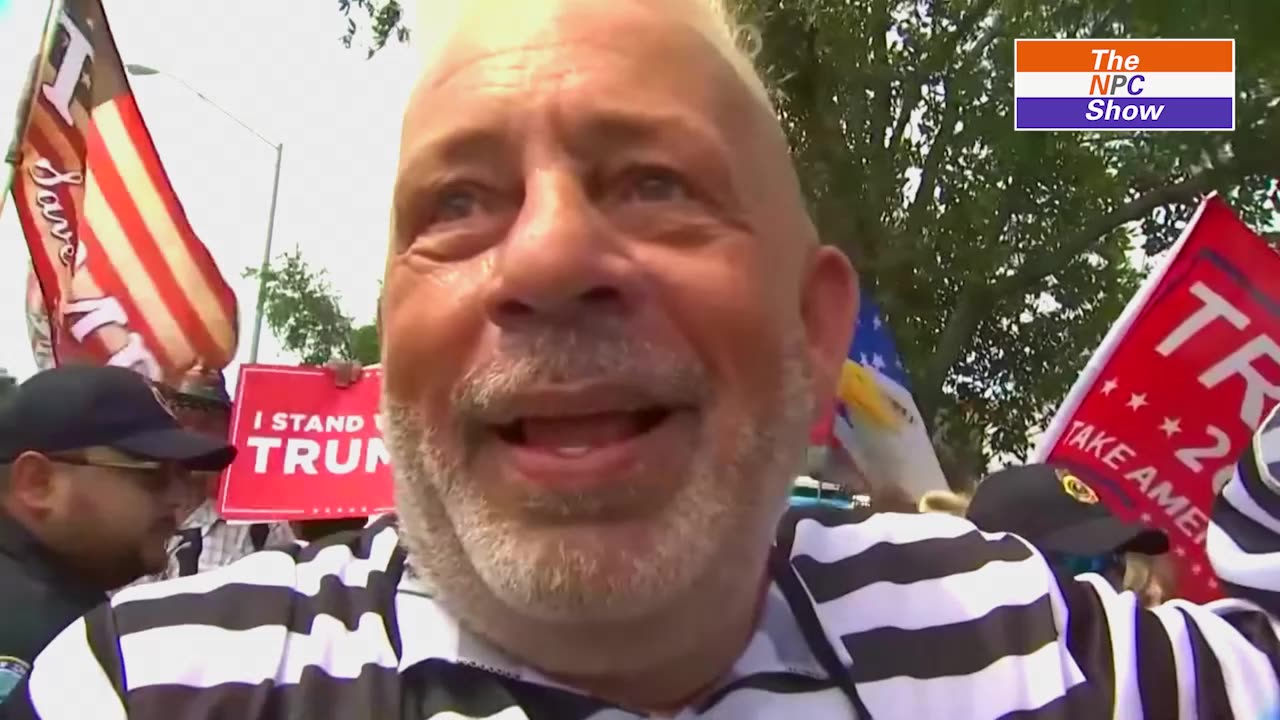Paid protestor gets heckled at the street side Trump rally - June 12th, 2023