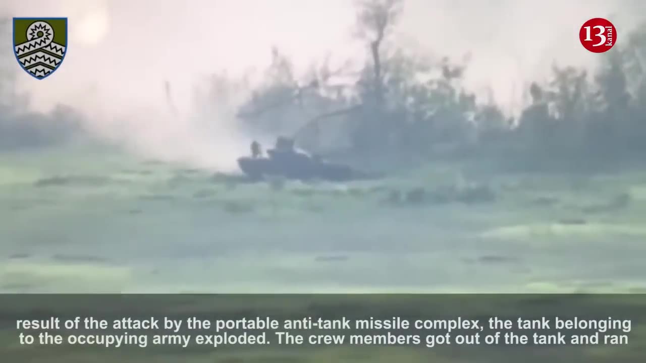 This time, the Russians could escape from the hit tank - images