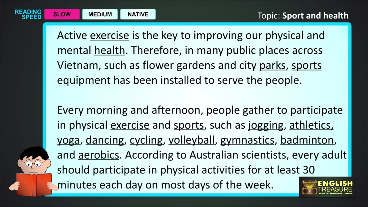 Sport & Health: English Treasure - Vocabulary, Listening, Pronunciation