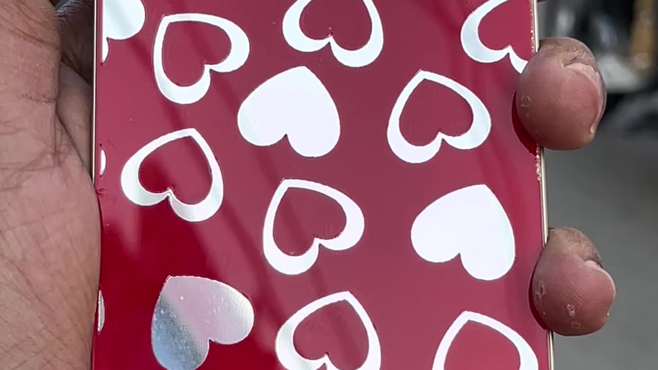 Red heart Fancy mobile back guard