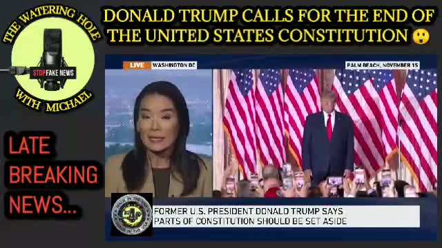 DONALD TRUMP CALLS FOR THE END OF THE UNITED STATES CONSTITUTION 😲🤔😲