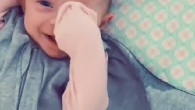 Baby Wakes Up Happy and Smiles While Being Unswaddled After Nap