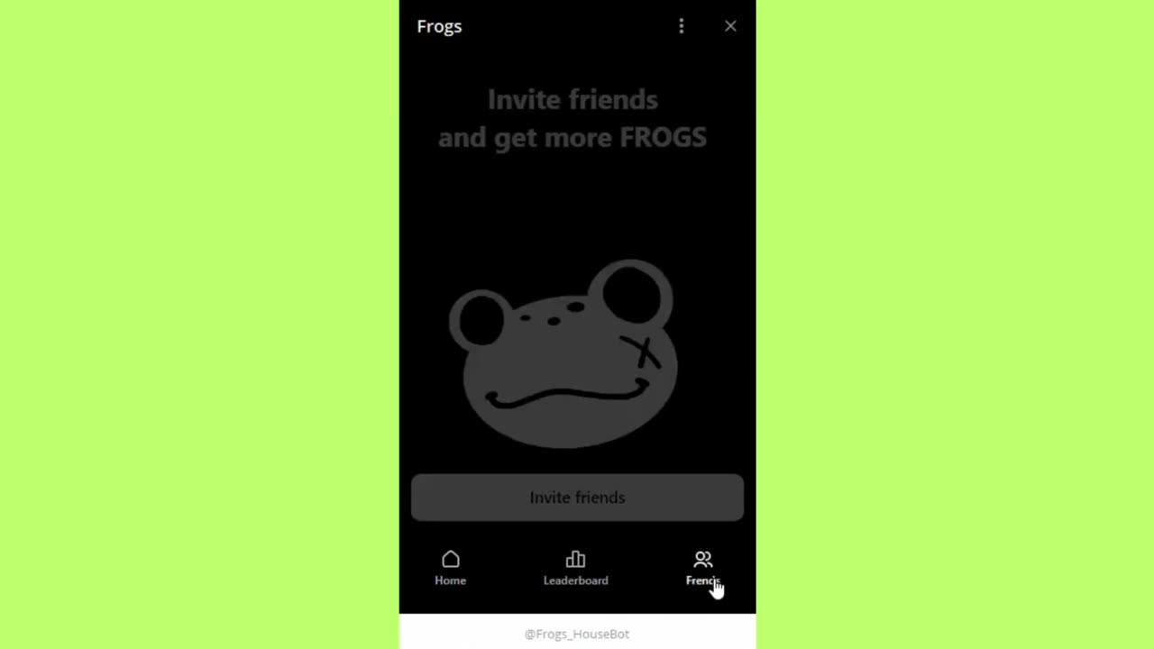 new mining mini app bot telegram frogs