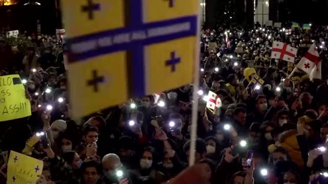 Thousands rally in Georgia in support of Ukraine