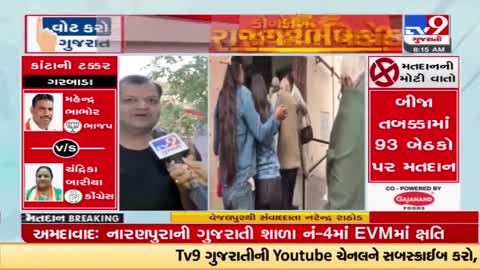 Voters show ink on fingers after casting vote in Vejalpur _Ahmedabad _Gujarat Assembly Polls _TV9