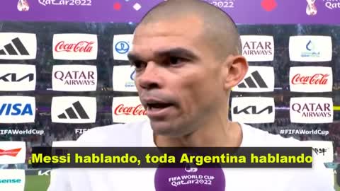 PEPE SEÑALA a MESSI Y a ARGENTINA tras derrota de Portugal vs Marruecos 1-0