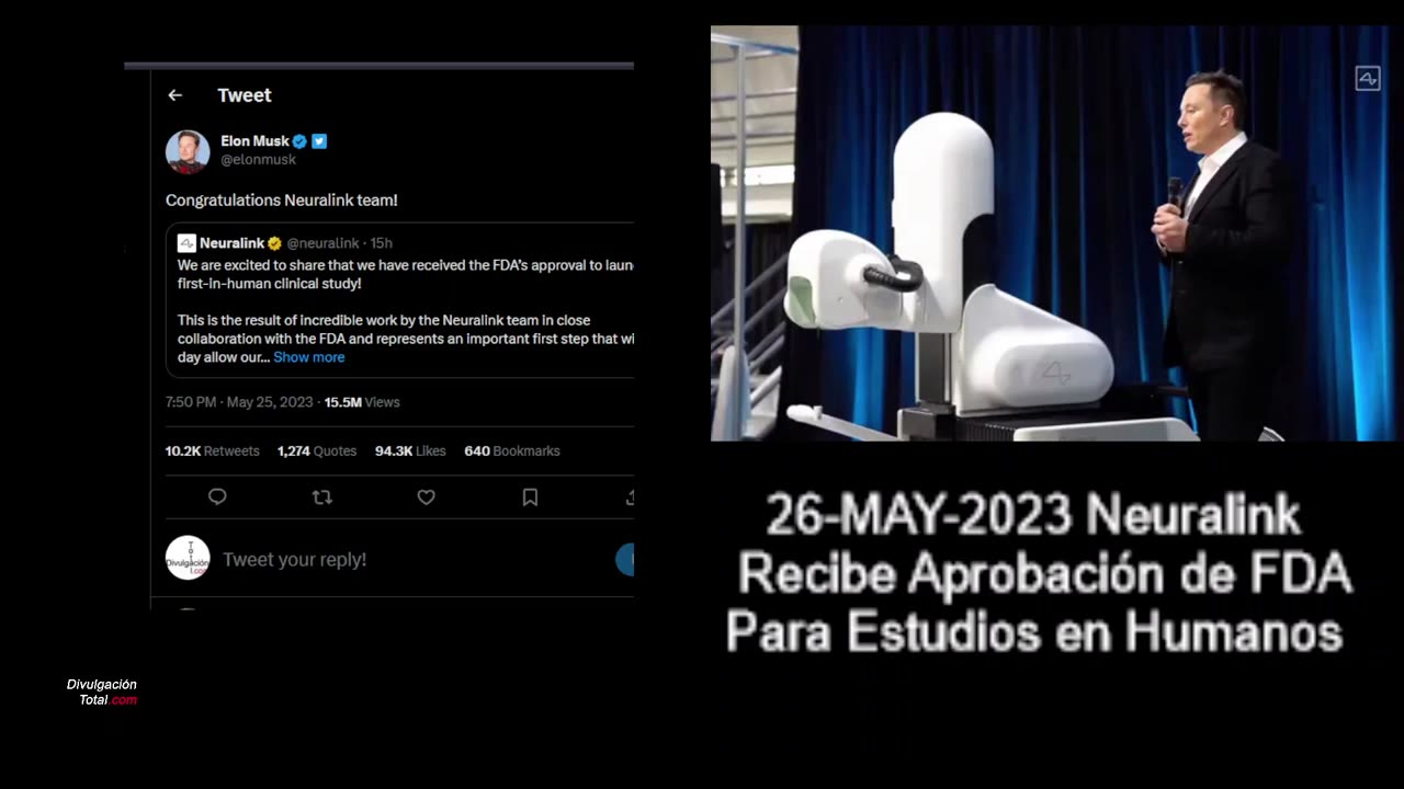 26-MAY-2023 Neuralink de Elon Musk Recibe Aprobación de FDA Para Estudios Clínicos en Humanos