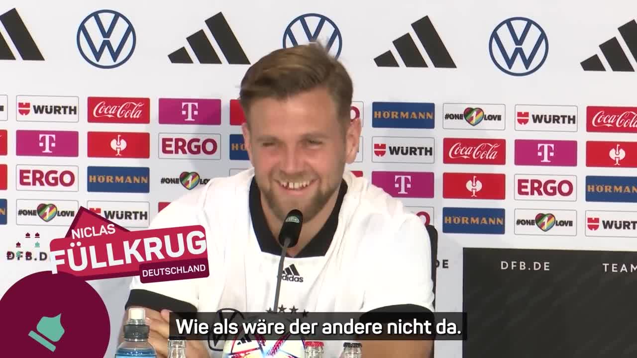 Bizeps-Flex und Sprüche-Feuerwerk_ Thomas Müller und Niclas Füllkrug liefern PK-Show ab