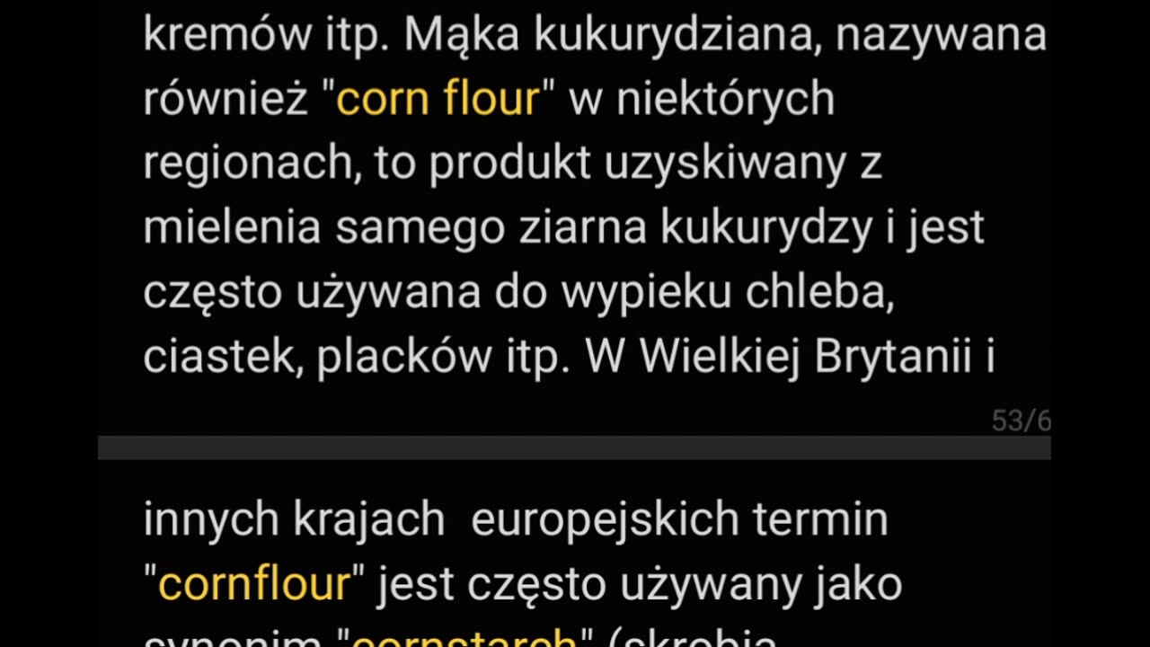 Załącznik do filmu o mące Wielkiej Brytanii.