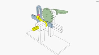 0008 - Sinus and rack pinion drive for 180 deg. oscillation