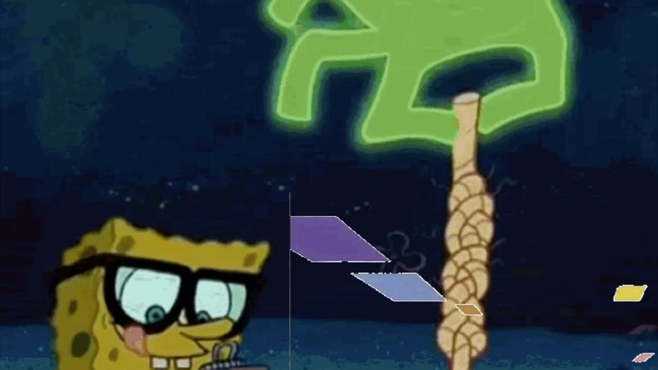 Squidward Is Playing With Tiles While The Flying Dutchman Shows SpongeBob The Ropes 🧽