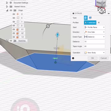 Fusion 360: Press Pull Taper