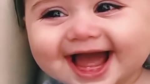 cute baby laughing
