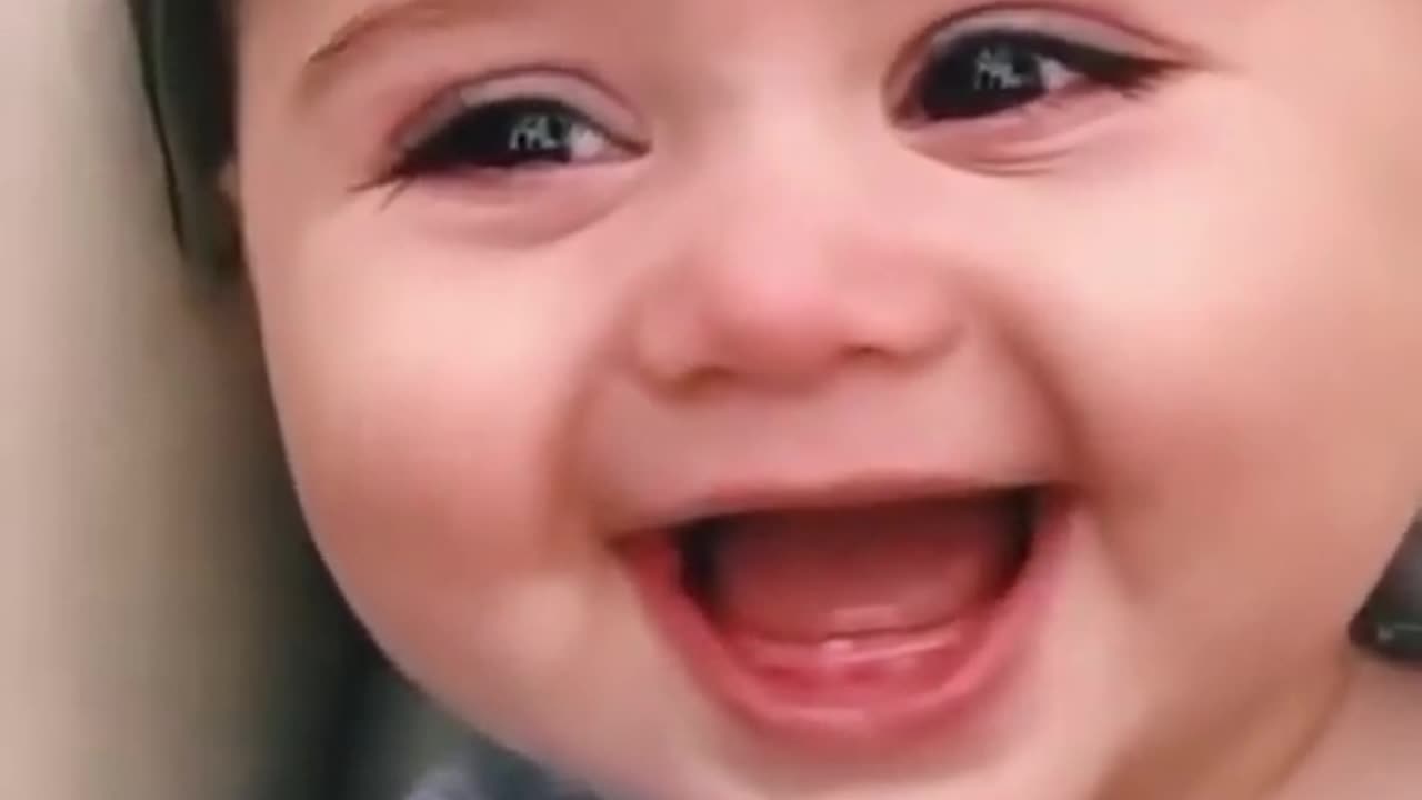 cute baby laughing