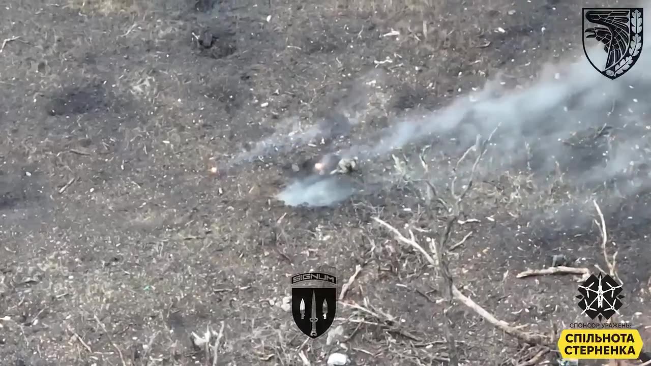 Drone Strike on a Russian Foxhole