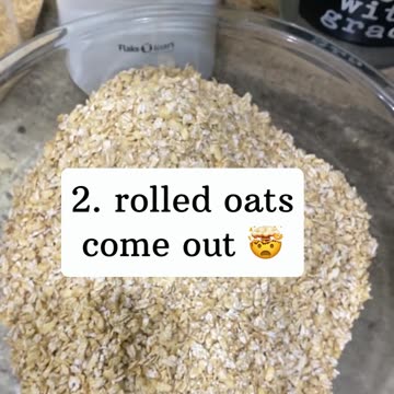 😎 Whole oats go in... homemade rolled oats come out! 🤯