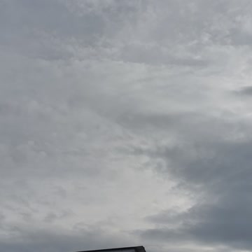 Blocked out sun and white sky