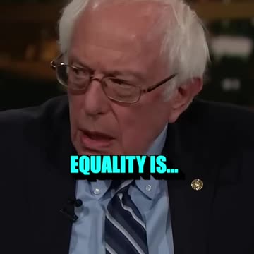 Bernie Nervously DENOUNCES Equity In Favor of Equality