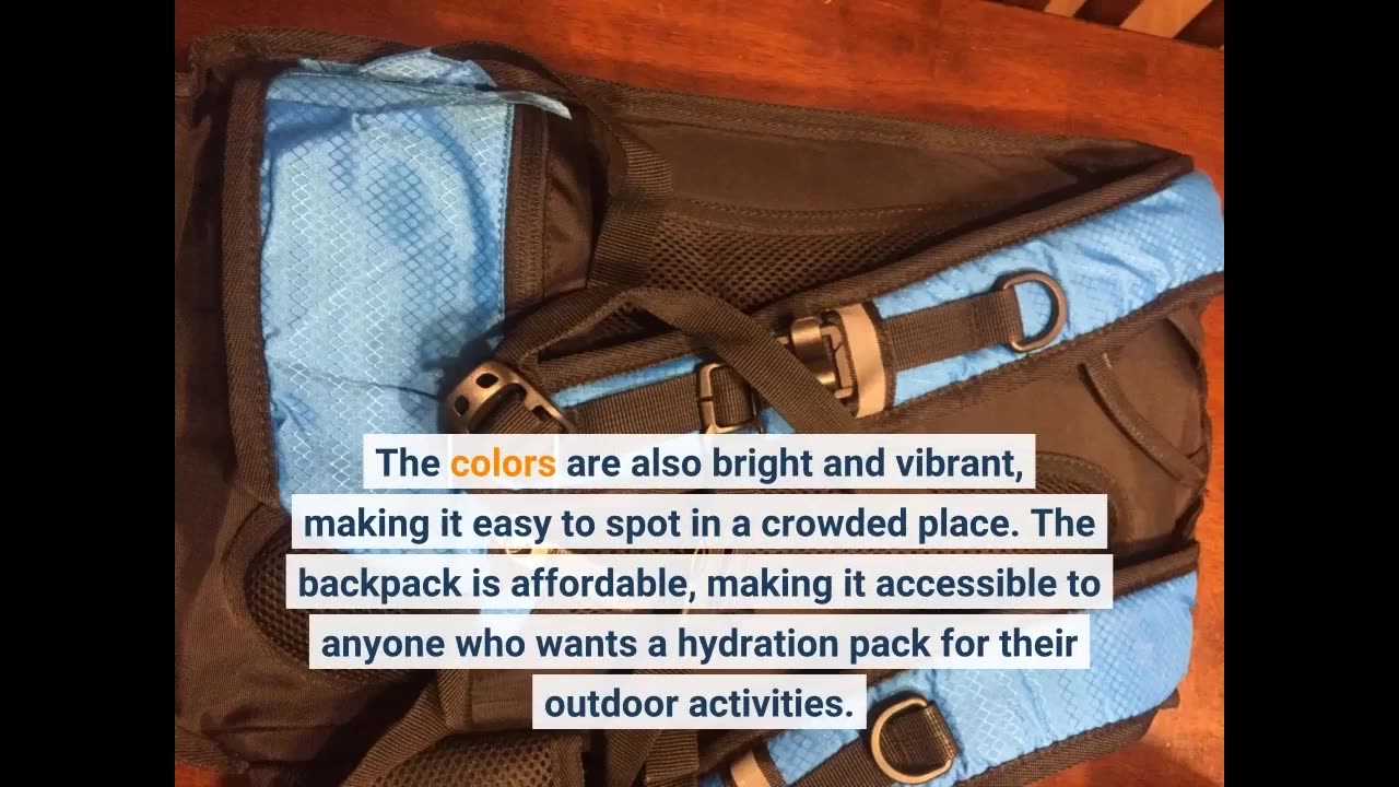 Buyer Comments: Mothybot Hydration Pack, Insulated Hydration Backpack with 2L BPA Free Water Bl...