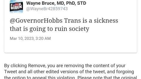 Twitter doesn't like the truth