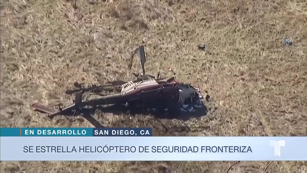 Un helicóptero de seguridad fronteriza se estrelló en San Diego