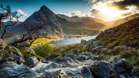 scenery of Llyn Ogwen