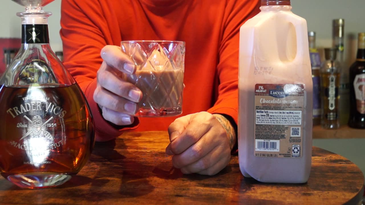 Trader Vic's Macadamia Nut Liqueur & Chocolate Milk