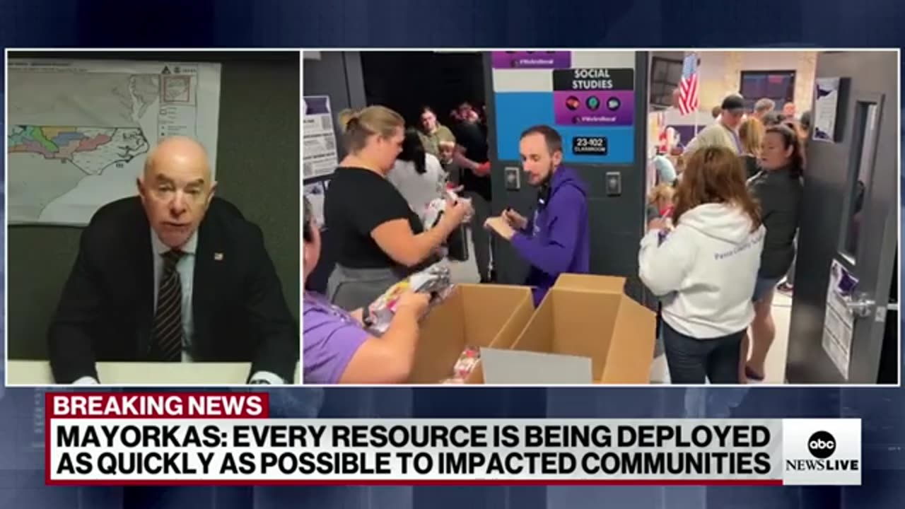 DHS Alejandro Mayorkas holds briefing following Hurricane Milton