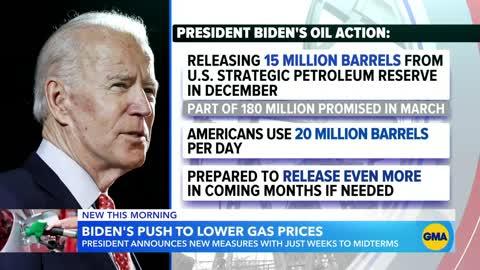 Biden pushes to lower gas prices l GMA