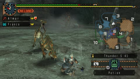 Monster Hunter Freedom Unite - Water Wyvern in the Desert Guild Quest Walkthrough