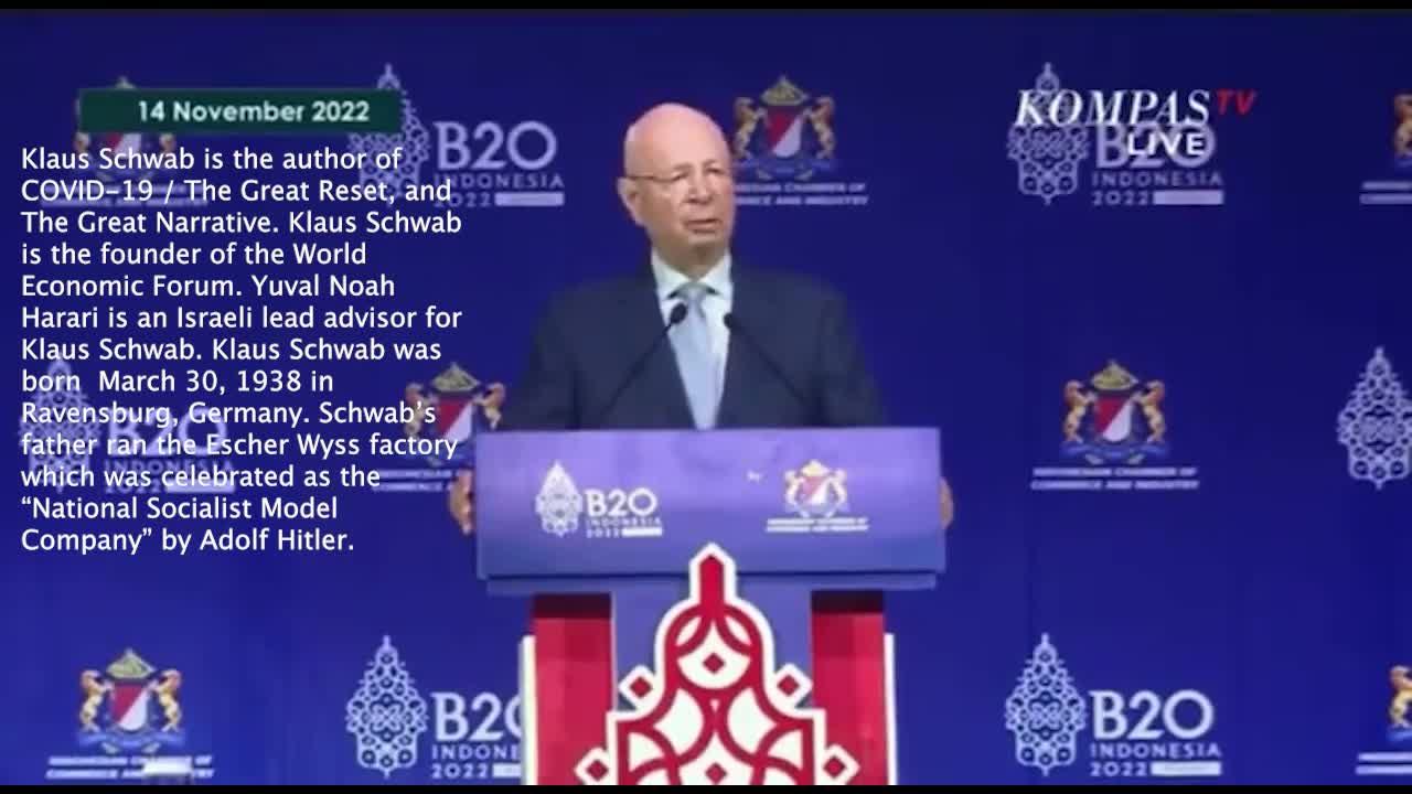 Why Is Klaus Schwab a Keynote Speaker at the 2022 G20 Leaders Summit?