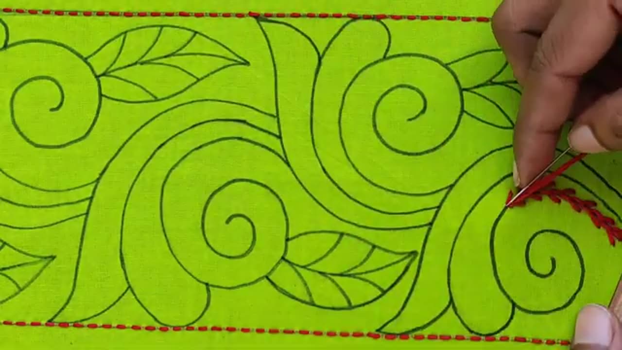 Hand embroidery nakshi kantha design stitch tutorial,নকশীকাঁথা নকশা সেলাই টিউটোরিয়াল