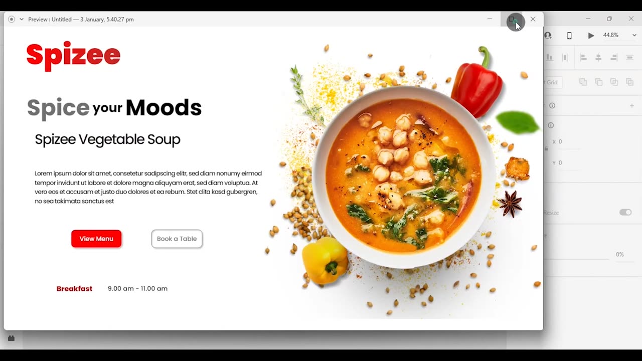 Spizee Food | Adobe XD UI / UX Part 1 ( Wireframe, Prototype, Export) Adobe Tutorial.