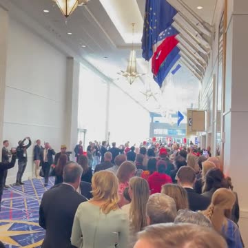 CPAC | Crowd Waiting for Trump Sings 'God Bless the USA'